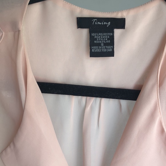 Light blush see through blouse - Picture 3 of 5